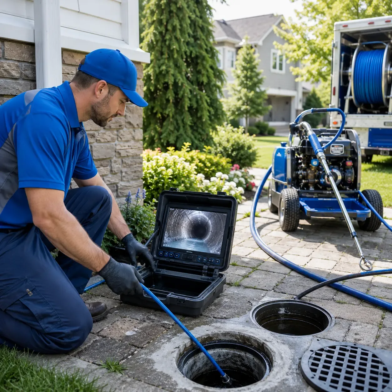 Outdoor drain cleaning professionals serving Warrington, PA